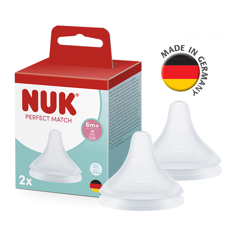 NUK Perfect Match teat 2 pieces Flow Control| Made in Germany | 6M+